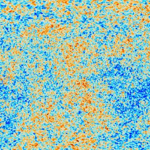 A section of CMB fluctuations captured by the Planck spacecraft.