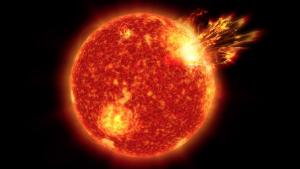 Illustration of what the Sun may have been like 4 billion years ago.