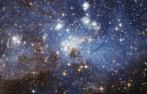 Hubble image of a cluster of stars.