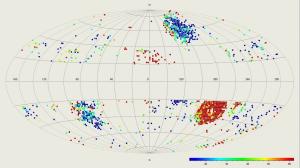 Fluctuation anomalies in the cosmic microwave background.