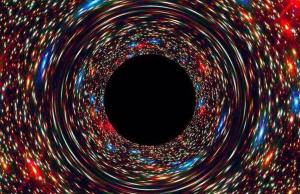 Artist view of a stupendously large black hole.