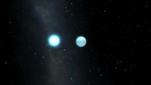 Artist view of a binary white dwarf.