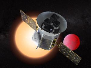 Illustration of NASA's Transiting Exoplanet Survey Satellite.