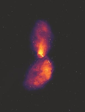 A radio image of Centaurus A.