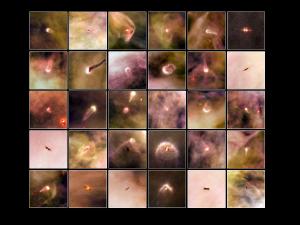 Protoplanetary disks seen in the Orion Nebula.