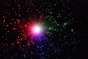 Optical fibers give the impression of a cosmic explosion.