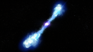 Artist view of a kilonova producing a magnetar.