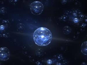 Artist depiction of bubble universes.