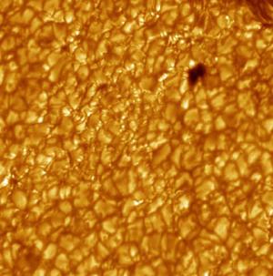 Granules on the Sun's surface due to convection.