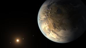 Artist's concept of the exoplanet Kepler-186f.