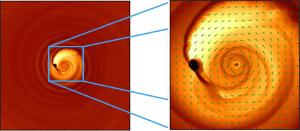 A close-knit pair of merging black holes, PG 1302-102, located 3.5 billion light-years away.