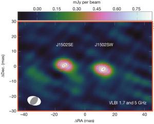 Radio image of the binary pair.