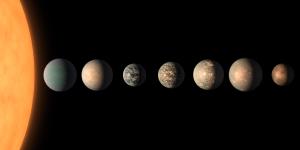 Illustration of the Trappist-1 system.