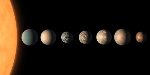 Illustration of the Trappist-1 system.