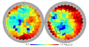 Projected dust contamination in the BICEP 2 data.