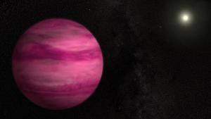 Artist view of a Jupiter-like exoplanet.