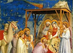 Adoration of the Magi, by Giotto (1266–1337), represents the Star of Bethlehem as a comet.