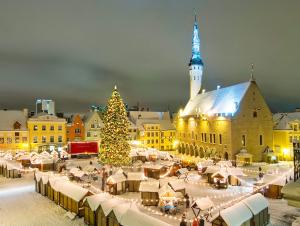 A photograph of the Tallinn Christmas Market.