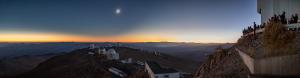 Panorama of the elcipse at La Silla Observatory.