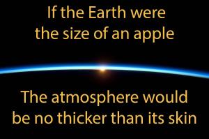 Earth's atmosphere from space.