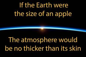 Earth's atmosphere from space.