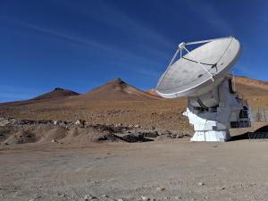 One of the ALMA radio antennas.