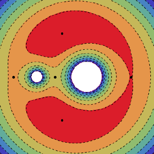 Map of gravitational potential.