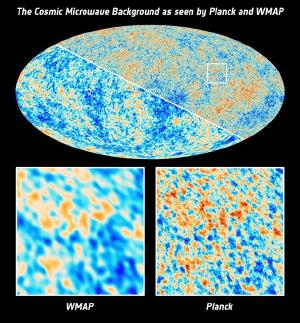 Comparison of <abbr>WMAP</abbr> and Planck results.