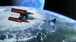 An interstellar spaceship as portrayed in Avatar.