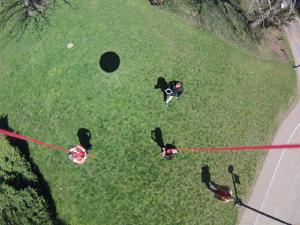 Launching the balloon.