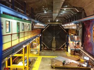 Entering the detector room.