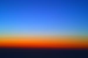 A red sky on the horizon.
