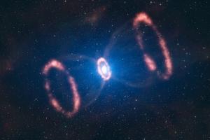 Artist's impression of the supernova SN 1987a.