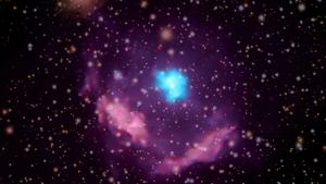 A composite image of Kes 75, the youngest known pulsar in the Milky Way.